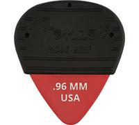 Fender® Mojo Grip Picks - Pack of 3 - Dura Tone Delrin 351 - .96 mm - Pack of 3 Picks for Guitar - Thickness: .96 mm - Colour: Fiesta Red