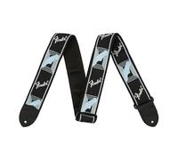 Fender Monogrammed 2" Guitar Strap (Black/Light Grey/Blue)