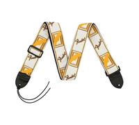 Fender Monogrammed Strap (White, Yellow, Brown)
