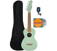 Fender Monterey Concert Ukulele - Surf Green Bundle with Gig Bag Tuner and Austin Bazaar Instructional DVD