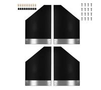 Fender Mudguard Universal Heavy Duty Mud Flaps Mudflaps Splash Guards Fender Front Rear For Car Pickup SUV Van With Stainless Steel Sheet Splash Guards Mudguards(Black - 4pcs)