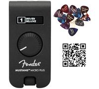 Fender Mustang Micro Plus Headphone Amplifier Bundle with Picks and Austin Bazaar Instructional Video