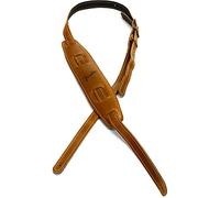 Fender® Mustang® Vintage Saddle Leather Guitar Strap - Long Version in Butterscotch