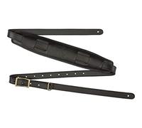Fender Mustang Saddle Strap Black Leather guitar strap Black