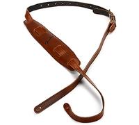Fender® Mustang® Vintage Saddle Strap Leather Guitar Strap Long Version Cognac