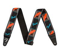 Fender Neon Monogram Guitar Strap Blue/Orange
