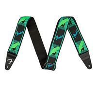 Fender® Neon Monogram Strap, Green/Blue