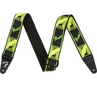 Fender® Neon Monogram Strap Nylon Guitar Strap 5 cm Green/Yellow