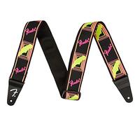 Fender Neon Monogram Guitar Strap Yellow/Pink