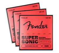Fender SuperSonic 150R Guitar Strings Pure Nickel Ball End Gauges .010-.046 (3-Pack)