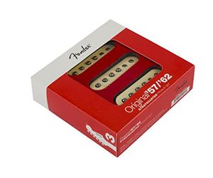 Fender Original '57/'62 Strat Pickup Set, Vintage Single Coil, Aged White | 3x vintage single coil pickups, authentic '50s/'60s Strat tone, aged white covers, Stratocaster fit, blues & rock
