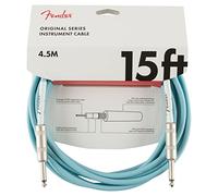 Fender Original Instrument Cable, Straight, Dark Night Blue, 15ft | Noise-free signal, durable PVC jacket, straight-to-straight jacks, ideal for guitar & bass, live performance & studio use