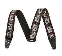 Fender Pasadena Woven Guitar Strap - RED SNOWFLAKE