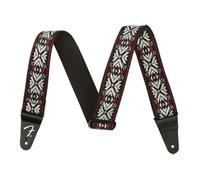 Fender Pasadena Woven Strap, Red Snowflake, 2"