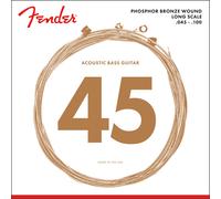 Fender Phosphor Bronze 45-100 Acoustic Bass Guitar Strings, Long Scale [8060]