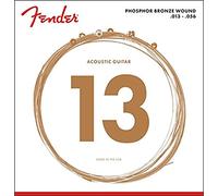 Fender Phosphor Bronze Acoustic Guitar Strings, Ball End, 60M .013-.056 Gauges, (6)