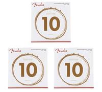Fender Phosphor Bronze Acoustic Guitar Strings Ball End 60XL Extra Light - 10-48 (Pack of 3)