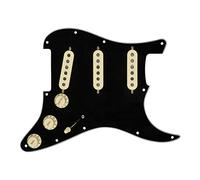 Fender Pre-Wired Strat Pickguard Custom Shop '69 SSS Black 11 Hole | Drop-in Strat upgrade, Custom Shop '69 single-coil pickups, pre-wired SSS, black 11-hole pickguard, vintage tone