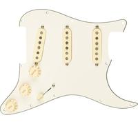 Fender Pre-Wired Strat Pickguard Custom Shop Fat 50s SSS Parchment 11-Hole | Drop-in Strat upgrade, Custom Shop Fat 50s pickups, SSS configuration, 11-hole parchment pickguard, fully wired