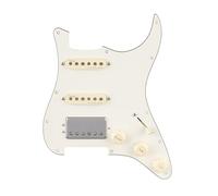 Fender Pre-Wired Strat Pickguard, Ultra Noiseless HSS, Parchment 11-Hole | Drop-in HSS upgrade, noiseless humbucker & single-coil pickups, 11-hole Strat fit, parchment finish, solderless install