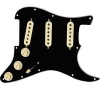 Fender Pre-Wired Stratocaster Pickguard, Tex-Mex SSS Pickups, Alnico 5 Magnets, Easy Install, Texas Grit Tone, Increased Output, Black, Made in USA
