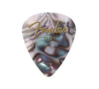 Fender Premium Celluloid 351 Guitar Picks, Thin, Abalone, 12x | Bulk buy 12x celluloid plectrums, thin gauge for beginners, classic 351 shape, smooth abalone finish, guitar accessories