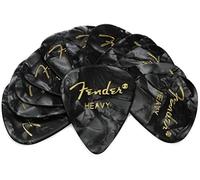 Fender Premium Celluloid 351 Shape Picks, Heavy, Black Moto, 12-Pack