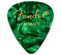 Fender Premium Celluloid 351 Shape Picks Heavy Green Moto 12 Pack