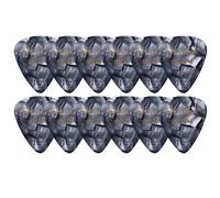 Fender Premium Celluloid 351 Shape Picks Medium Black Moto - 12 Pack