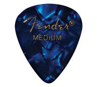 Fender Premium Celluloid 351 Shape Picks Medium Blue Moto 12 Pack