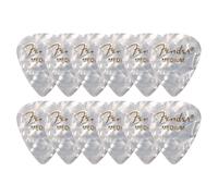 Fender Premium Celluloid 351 Shape Picks Medium White Moto - 12 Pack