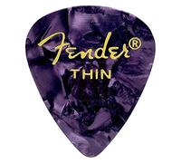 Fender Premium Celluloid 351 Shape Picks, Thin, Purple Moto, 12-Pack