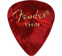 Fender Premium Celluloid 351 Shape Picks, Thin, Red Moto, 12-Pack