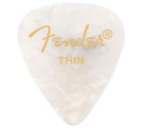 Fender Premium Celluloid 351 Shape Picks Thin White Moto 12 Pack