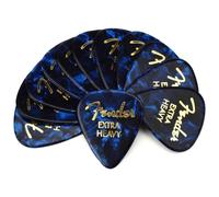 Fender Premium Celluloid Guitar Picks 351 Shape Blue Moto Extra Heavy 12-Pack
