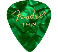 Fender Premium Celluloid Guitar Picks 351 Shape Green Moto Thin 144-Pack