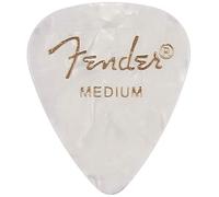 Fender Premium Celluloid Guitar Picks 351 Shape, Guitar Accessories, White Moto, Medium, 144-Pack