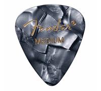 FENDER - PREMIUM CELLULOID GUITAR PICKS - 351 SHAPE MEDIUM - BLACK MOTO 12 PACK