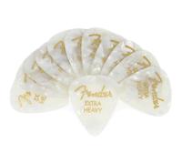 Fender Premium Celluloid Guitar Picks 351 Shape White Moto Extra Heavy 12-Pack