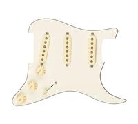 Fender Tex-Mex Pre-Wired Stratocaster Pickguard S/S/S, Parchment, 11-Hole | Strat Upgrade for Easy Insertion, Texas Blues Sound, Easy Installation, Pre-Wired (S/S/S)
