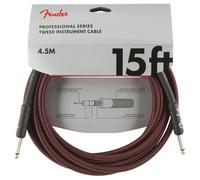 Fender Pro Series 4.5M/15ft Straight Instrument Cable Red Tweed