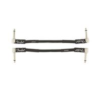 Fender Pro Series 6 Inch Patch Cable, Black, 2 Pack (NEW)