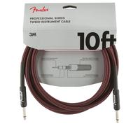 Fender Professional 10ft Straight Instrument Cable Red Tweed
