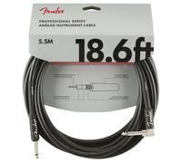 Fender Professional 18.6ft Straight/Angle Instrument Cable Black
