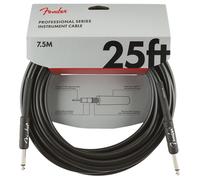Fender Professional 7.5M/25ft Straight Instrument Cable Black