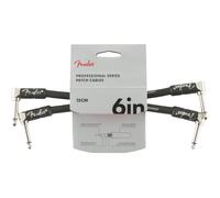 Fender Patch Cable Pro Series PRO 6 – 6" (15 cm) Angle/Angle Black – 2 Pack
