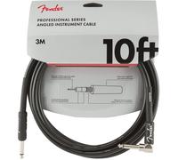 Fender Professional Series Instrument Cable - 10 ft - STR/ANG - black, 3 metre