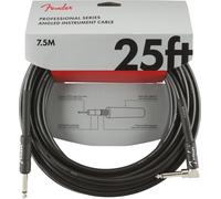 Fender Professional Series Instrument Cables, Straight/Angle, 25', Black (7.5 m)