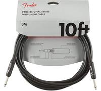 Fender Professional Series Instrument Guitar Cable, 10ft / 3m, Straight/Straight, Black