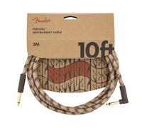 Fender® Festival - Hemp Instrument Cable - 10 ft (3m) - STR/ANG - Brown